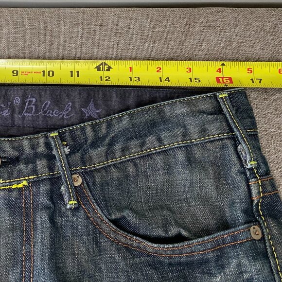 Vintage Levi's Black Star Bootcut Denim Jeans Men's 32 x 28 Blue Japan VTG - Picture 11 of 15